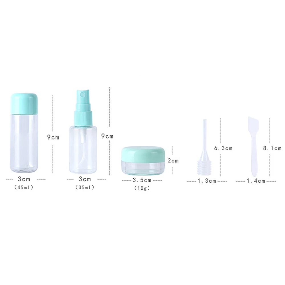 8pcs Travel Bottles Set Leak Proof Refillable Toiletries Containers for Liquid Shampoo with Spray Bottle Cosmetic Cream Bottles