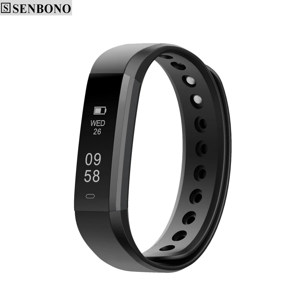 SENBONO ID115 спортивный умный Bluetooth браслет с шагомером и функцией дистанционного