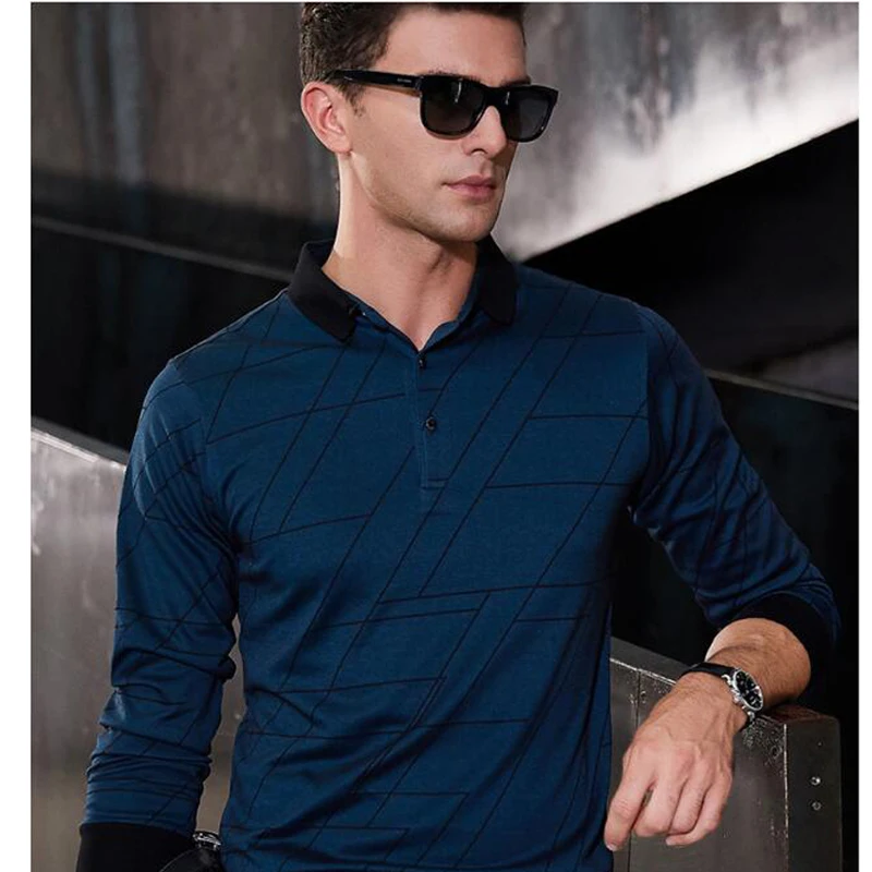 2019 новые весенние Рубашки поло Качество Марка Деловая повседневная мужская