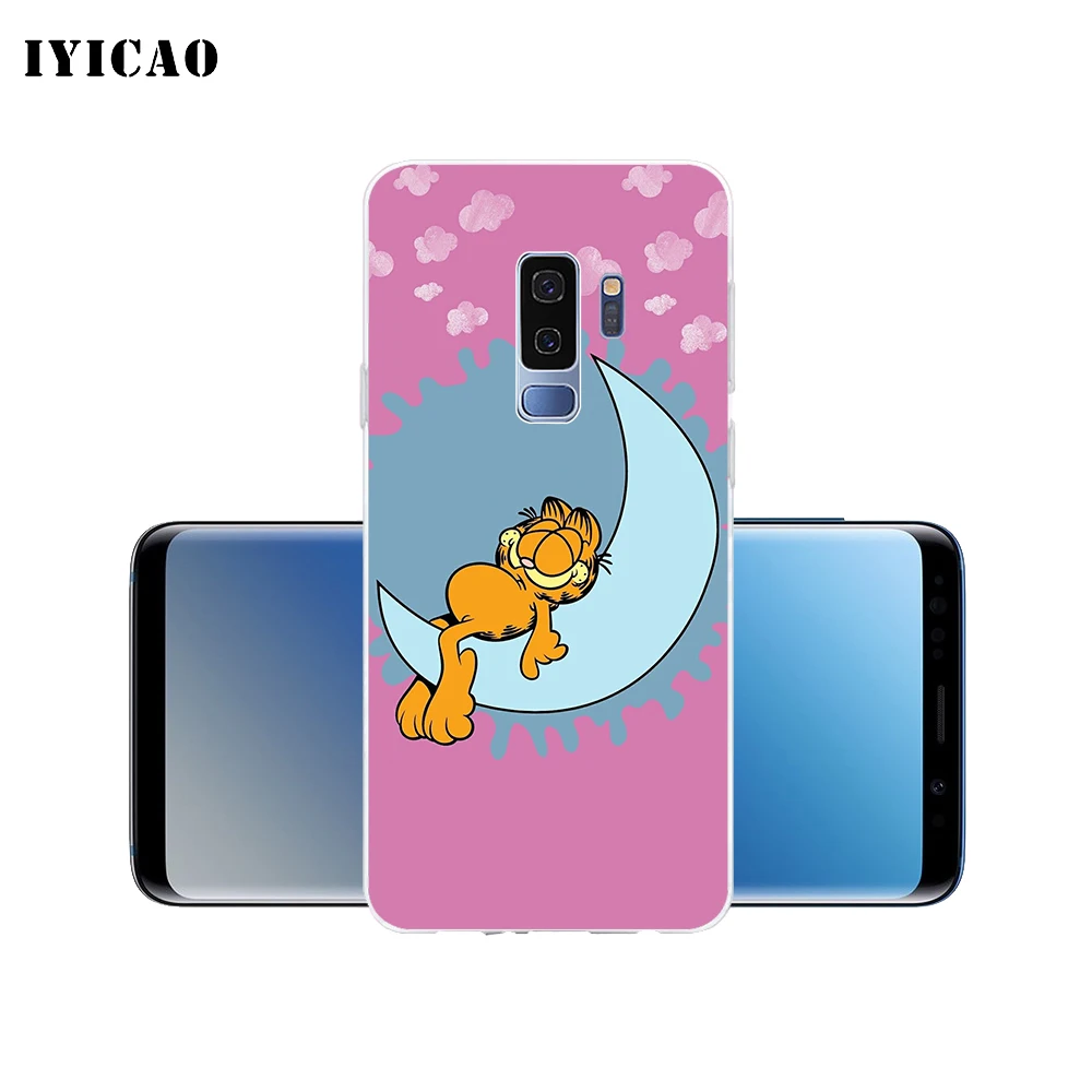 IYICAO Garfield Мягкий силиконовый чехол для телефона Samsung Galaxy S10e S10 S9 S8 Plus S7 Edge TPU |