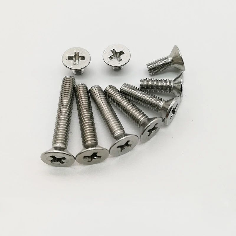 10 шт. 1/4 20 UNC 1 &quot1 3/8&quot 1/2 &quot 3&quot 304 шурупы из Нержавеющей Стали Phillips потайные болты