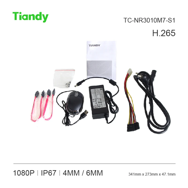Tiandy 10ch H.264/H.265 NVR tc-nr2010m7-s1 1080 P Поддержка SD Гибридный доступа и 1 шт. HDMI VGA 4 т жесткий