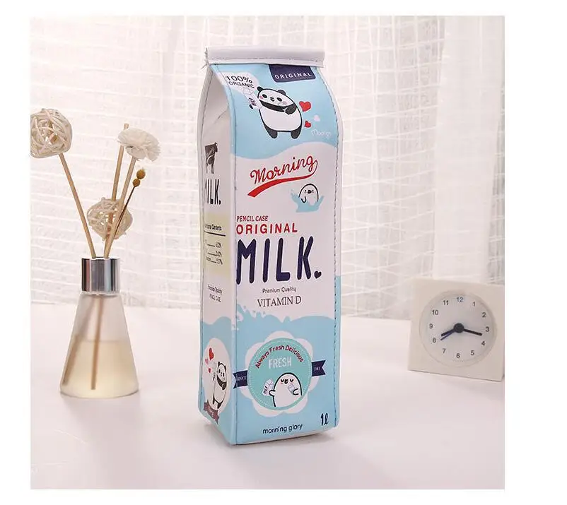 Чехол для карандашей из искусственной кожи с рисунком из мультфильма Morning Milk, органайзер для хранения канцелярских принадлежностей, сумка для школы и офиса Escolar - Цвет: C