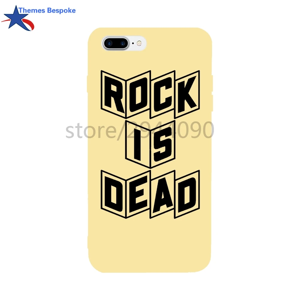 Ультра-тонкий В виде ракушки для iPhone 6/6S/6S plus/6 s plus/8/8 плюс rock Is Dead 7 Plus/7/x