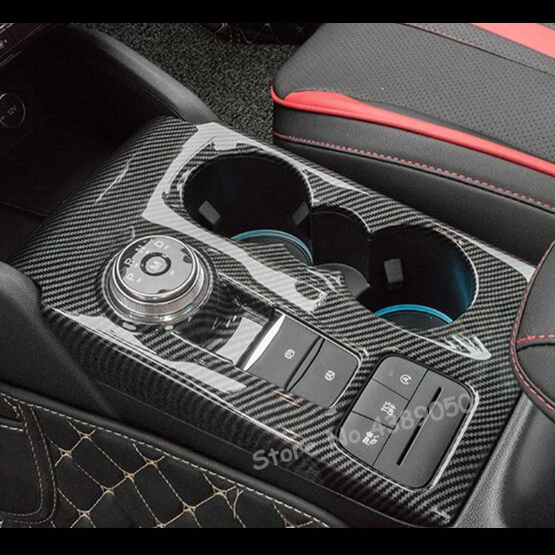 

Для Ford Focus 2019 ABS Матовый/углеродного волокна внутренняя ручка переключения рулевого механизма автомобиля рамки панель украшения крышка отд...