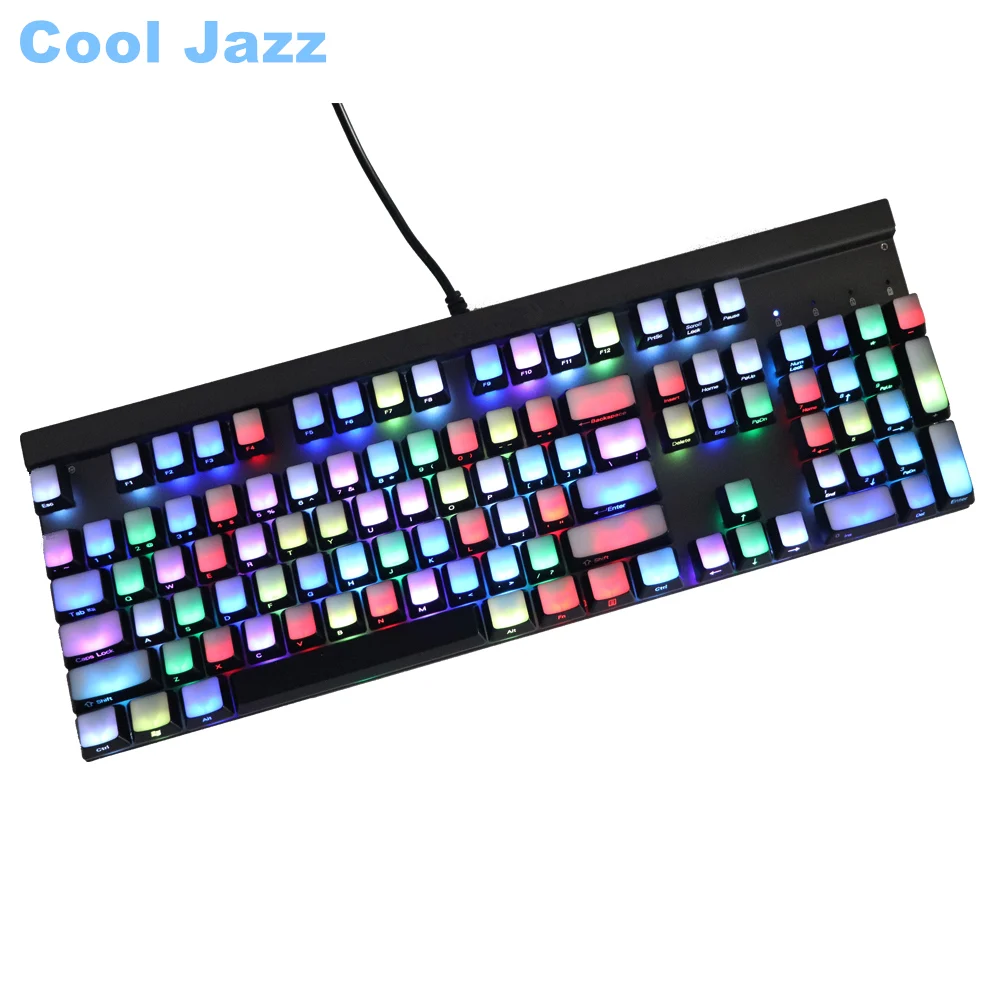 Передняя/боковая печатная подсветка Keycaps 104 ANSI раскладка tranlucidus abs для Cherry MX