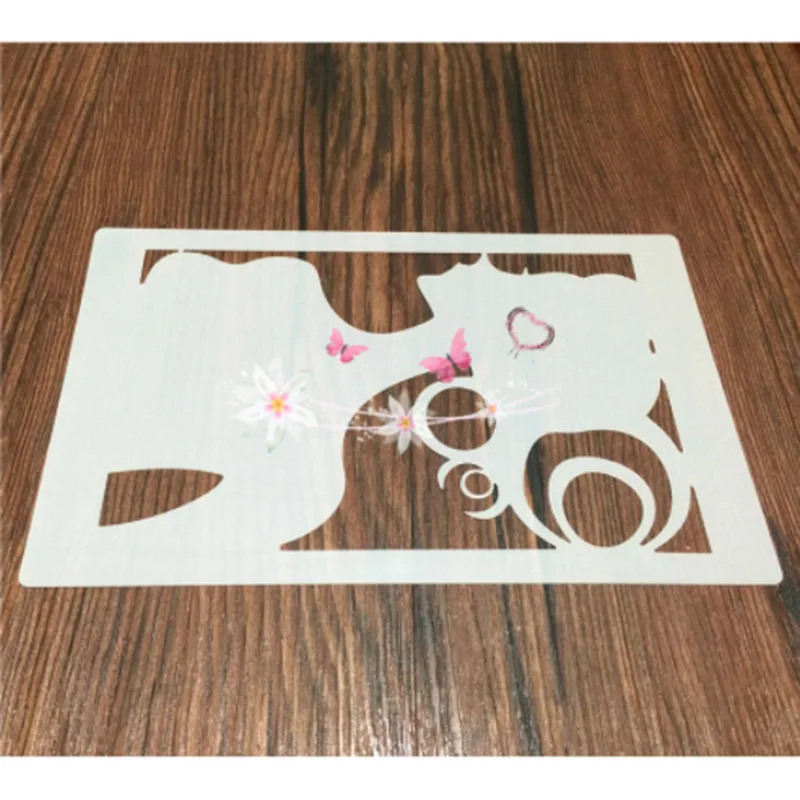 1PC Elegant beauty girl Shaped Reusable Stencil Airbrush Painting Art DIY Home Decor Scrap booking Album Crafts | Канцтовары для