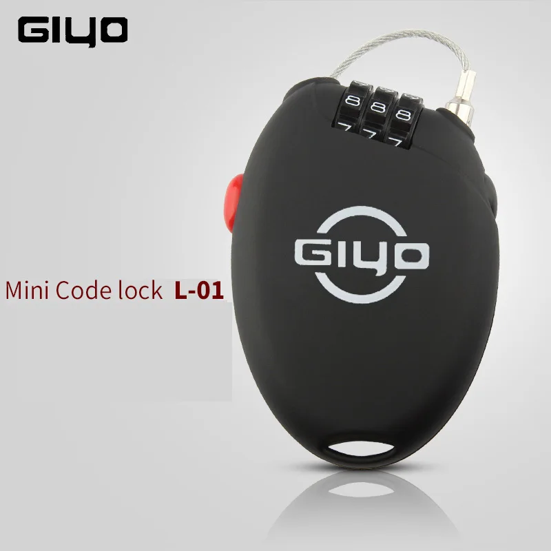 L01 Code lock Giyo маленькая мультифункциональная велосипедный замок 3 цифры пароль велосипед блокировки Анти-кражи Товара висячий замок для велосипедный шлем - Цвет: L01 Code lock