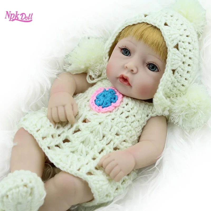 NPKDOLL 10 дюймов миниатюрная кукла-новорожденная девочка Силиконовые Мини-куклы с
