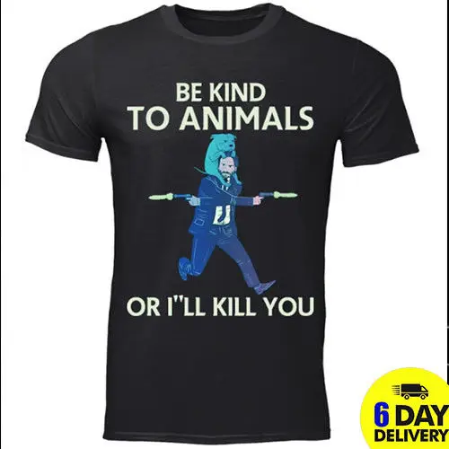 John Wick возможно вам нужен Keanu Reeves be kind to animals или I'll kill you shirt крутая Повседневная