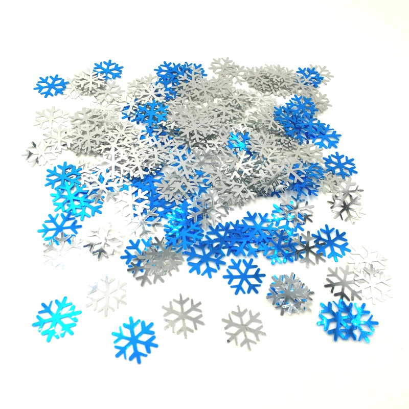 700 шт./лот Рождественская Снежинка конфетти разноцветная пластиковая снеговика