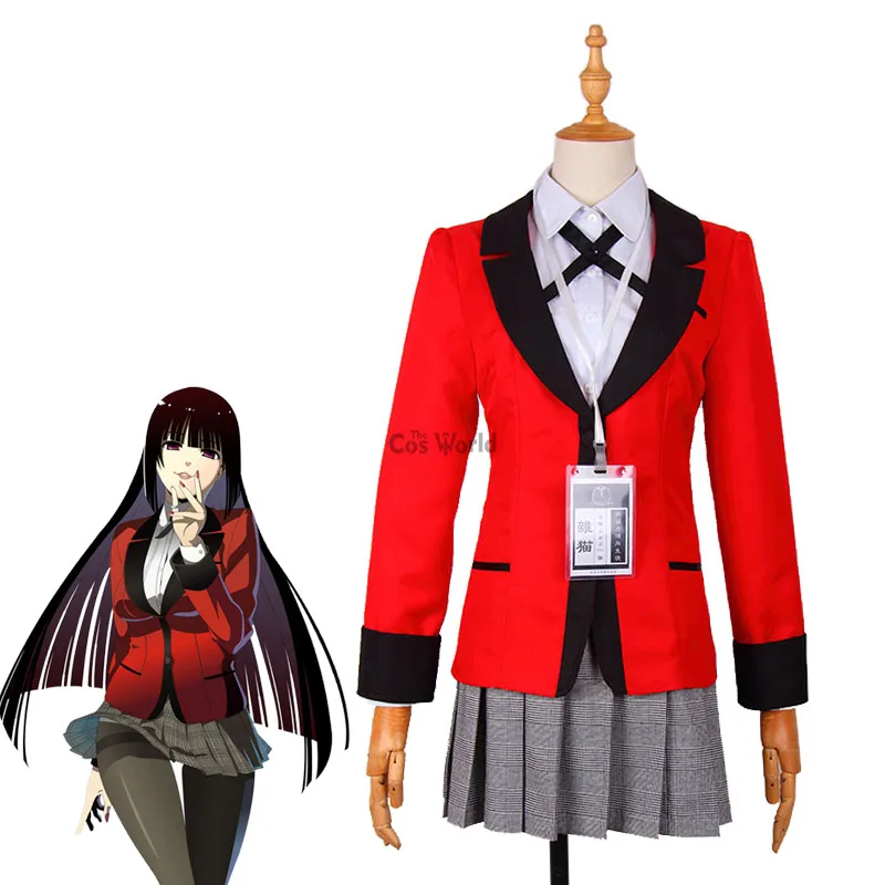 Comics Kakegurui компульсивный игрок Jabami Yumeko Igarashi Sayaka школьная форма пальто рубашка юбка