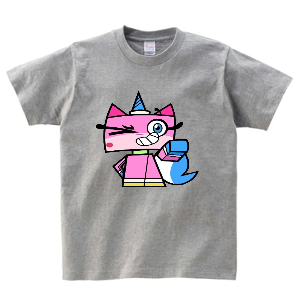 Милые девушки цифровые печатные футболка Unikitty футболки с героями мультфильмов