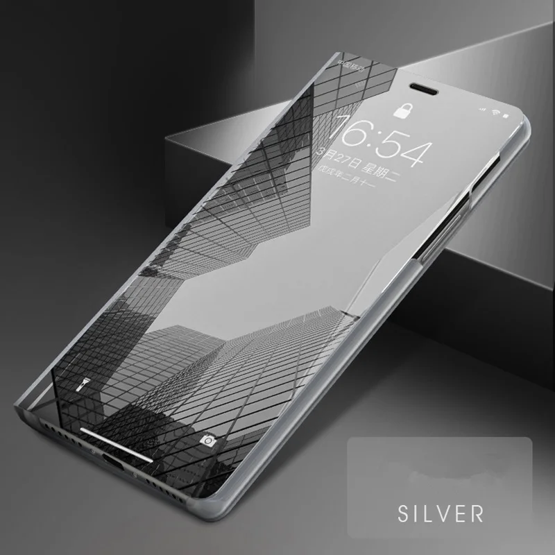 Умный зеркальный чехол для телефона Apple Iphone 5, 5S, 6, 6 S, 7, 8 Plus, откидной Чехол для Iphone X, XR, XS, MAX, кожаный задний Чехол бант etui