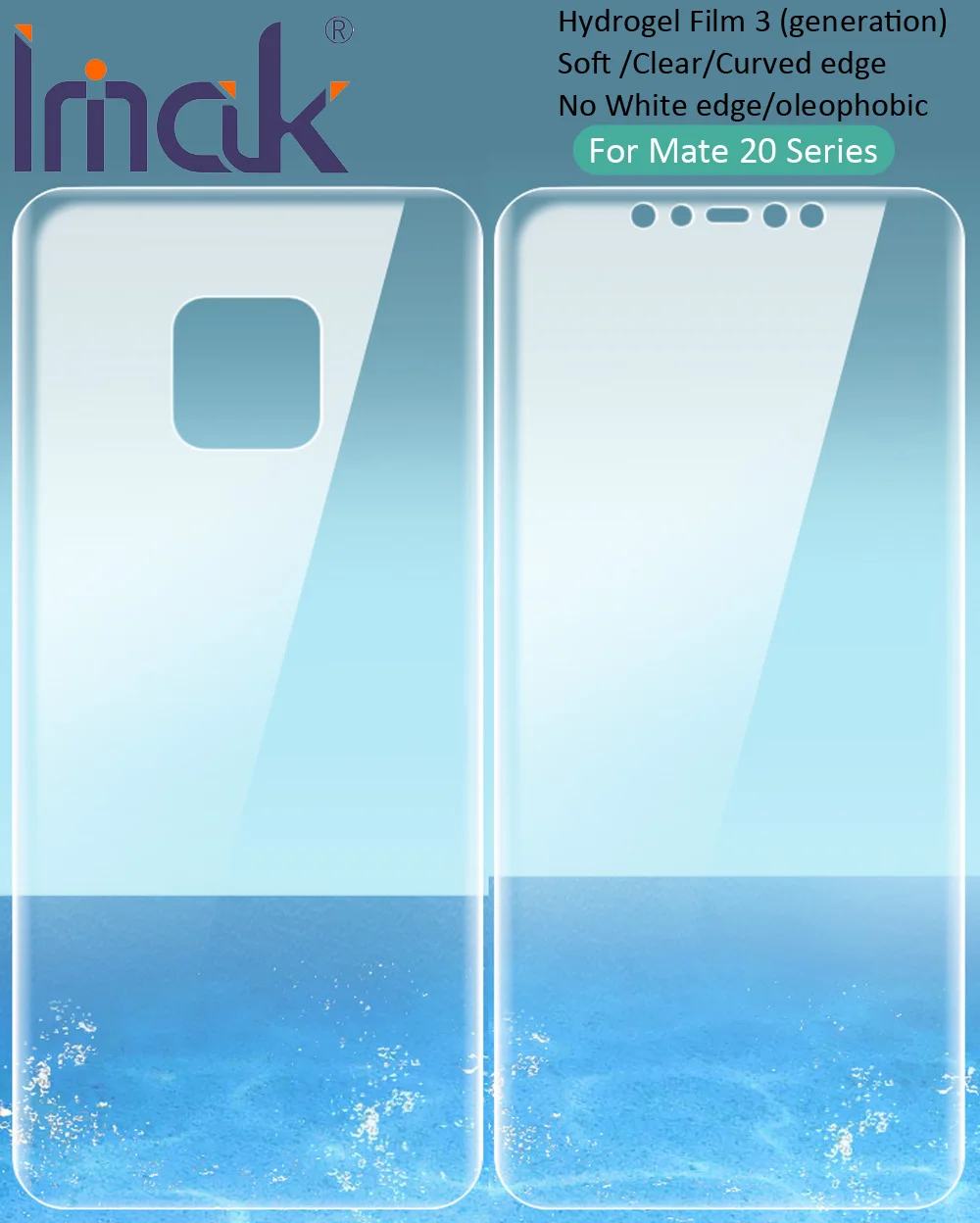 Гидрогелевая пленка imak 3 III для Huawei Mate 20 Pro Lite прозрачная защитная задней и