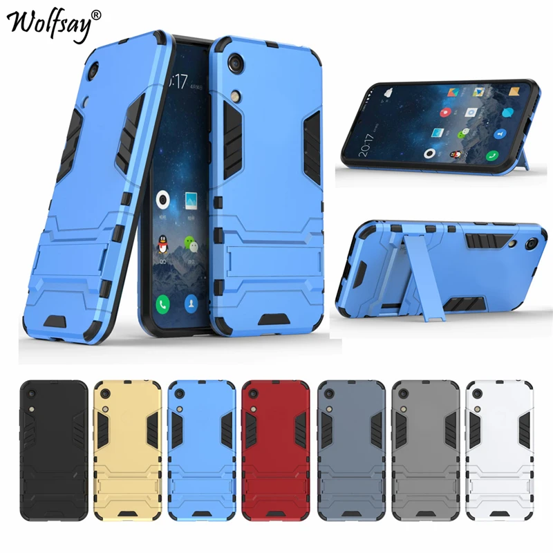 

For Huawei Honor 8A Case Shockproof Hybrid Stand Silicone Armor Back Case For Huawei Honor 8A Cover Huawei Honor 8A JAT-L09 Case