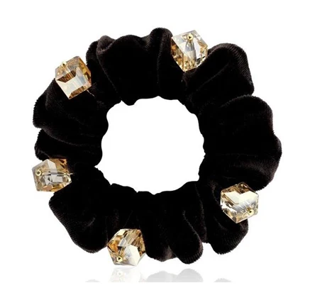 1 шт. Женская Вельветовая резинка для волос с кристаллами|jewelry cooper|jewelry codejewelry flash |