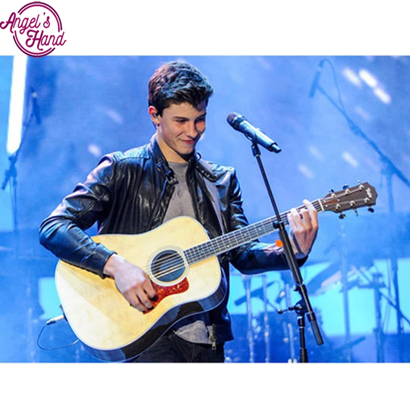 5d diy бриллиантовые кристаллы для вышивания певица звезда Shawn Mendes полная Алмазная