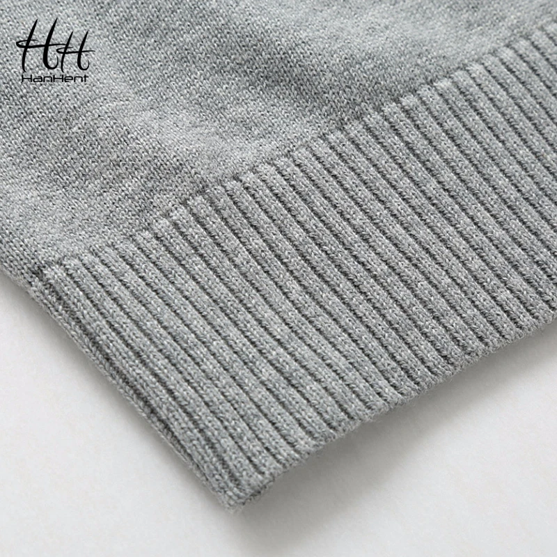 HanHent Stripe Mens Sweaters Plus Velvet Thick Round Neck Slim Sweater 2018 Long-Sleeved Cotton Winter Large Size | Мужская одежда