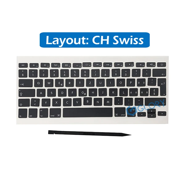 CH Swiss AP08 набор ключей Французский Испанский Русский немецкий Португальский Швейцарский венгерский для Macbook Air Pro retina A1466 A1502 A1398 - Цвет: CH Swiss