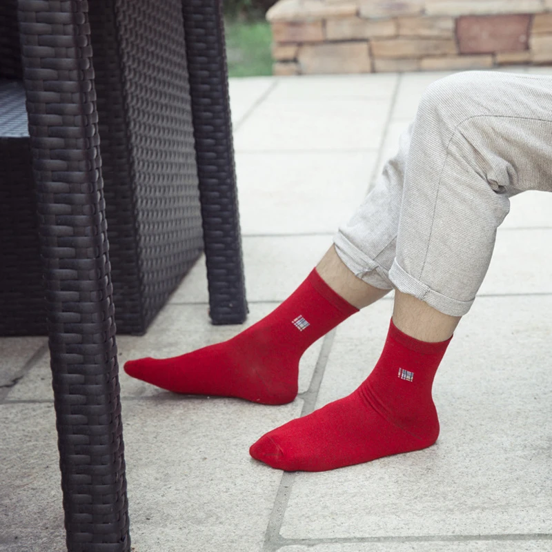 Носки мужские однотонные хлопок теплые удобные цвет черный/серый/белый весна