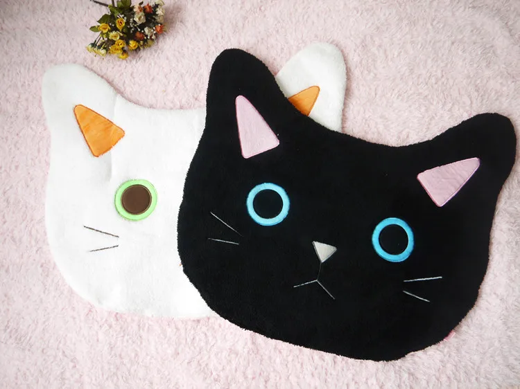 Kawaii животные Черный/Белый Кот игровой коврик мультяшный дверной впитывающие