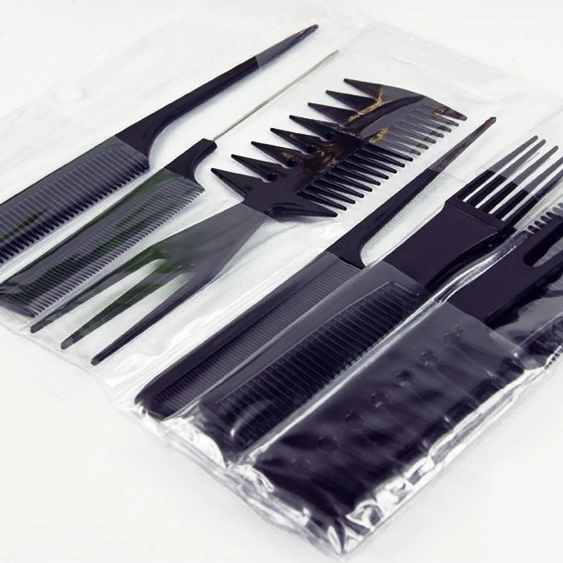 

10pcs/Set Professional Hair Brush Comb Salon Barber Anti-static Hair Combs Hairbrush Hairdressing Combs Hair Care Styling Tools