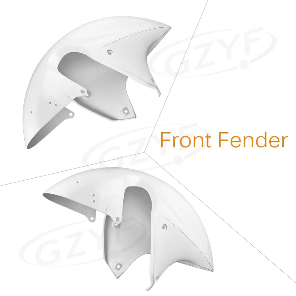 

Unpainted White Front Wheel Fender Mudguard Splash Extension Extender Fairing Cover For SUZUKI HAYABUSA GSX1300R 1999-2007