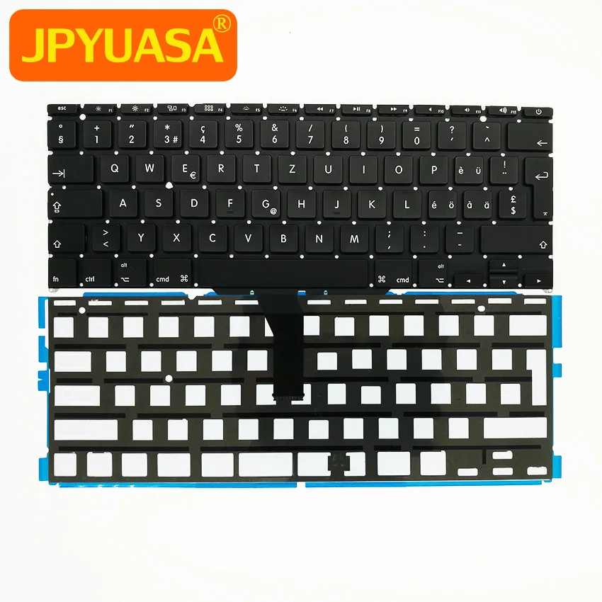 Сменная швейцарская клавиатура для нового ноутбука + Подсветка Macbook Air 11 дюймов