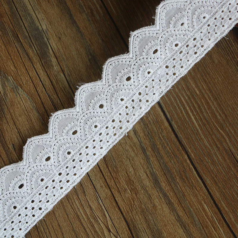 Cotton Lace Ribbon White 5Yards DIY Handmade Wedding Party Craft Gift Packing Patchwork Crocheted | Дом и сад