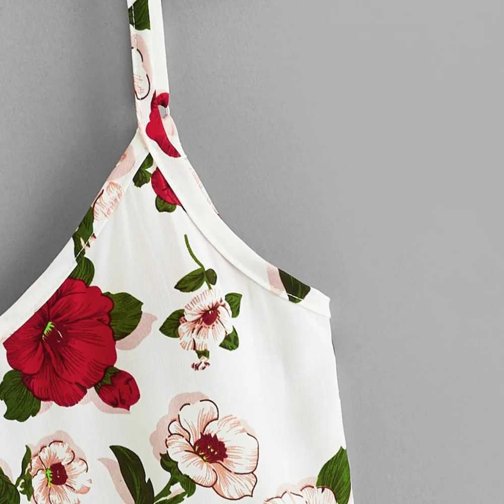 Женский s короткий топ сексуальный цветочный принт Роза кроп повседневные топы