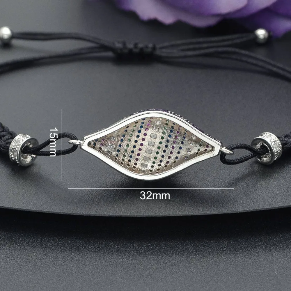 ModemAngel регулируемый размер Модный Цвет кубический цирконий камни браслеты Дубай