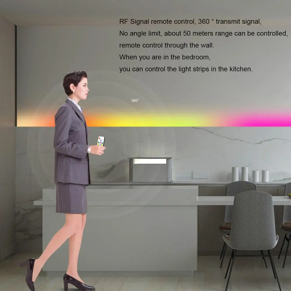 Цветной неоновый светильник 1 м-5 м лента 30 светодиодный s/M RGB индивидуально адресуемый светодиодный светильник 2811 IC умный светодиодный пиксельный светильник для подсветки телевизора