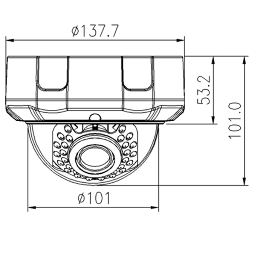 2 мегапиксельная 4 Vandalproof Dome AHD ИК камера 8 12 мм с ручным зумом объектив ночного