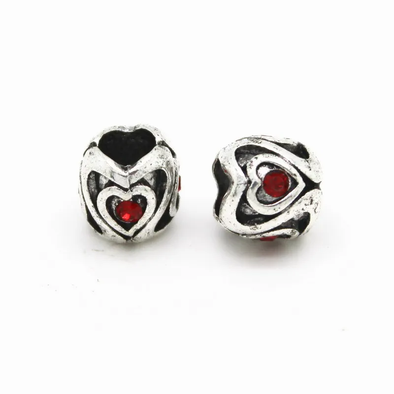 Новые круглые серебряные бусины 5 мм с большим отверстием винтажные оригинальные