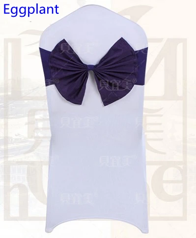 Баклажаны цвета ленты из спандекса на стулья Свадебная лента стул лайкра стрейч