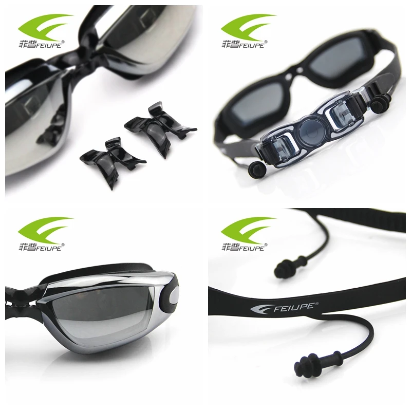 Профессиональные силиконовые диоптрийные очки для плавания антизапотевающие Hd