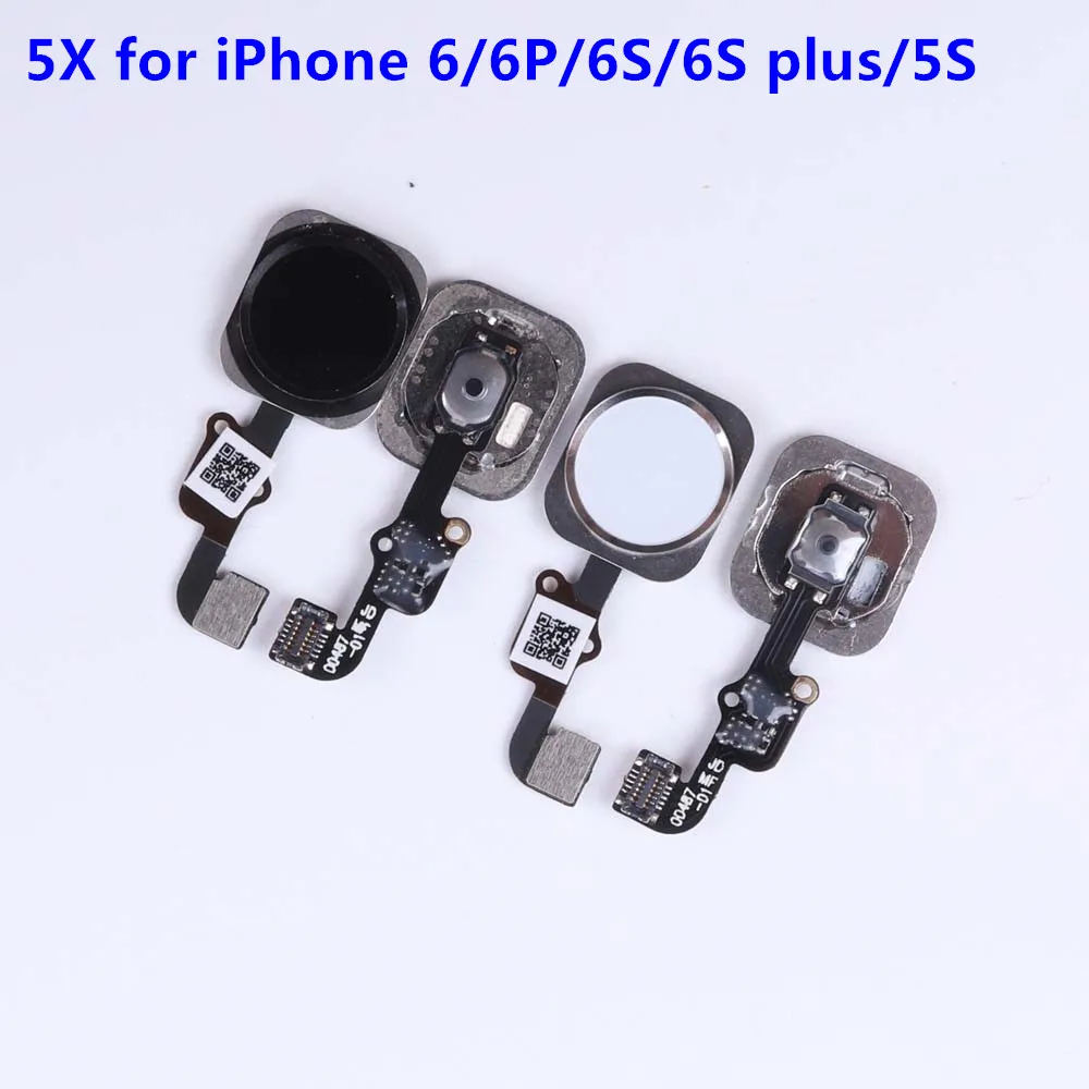 5 шт./лот Кнопка Home Flex для iPhone 6S Plus 6G 6Plus 5S меню сенсор запасные части | Мобильные