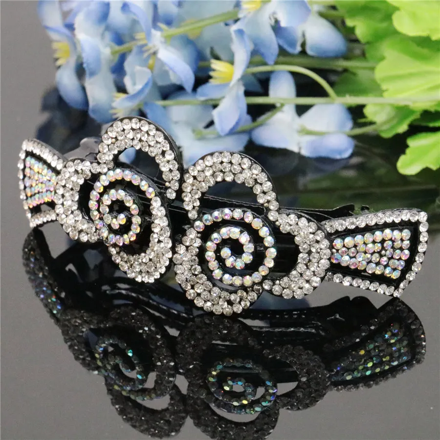 Pure White Roses Flower Wedding Hair Accessories for Bride Hairpins Crystal Rhinestone Decorations Clip Women Barrettes | Украшения и