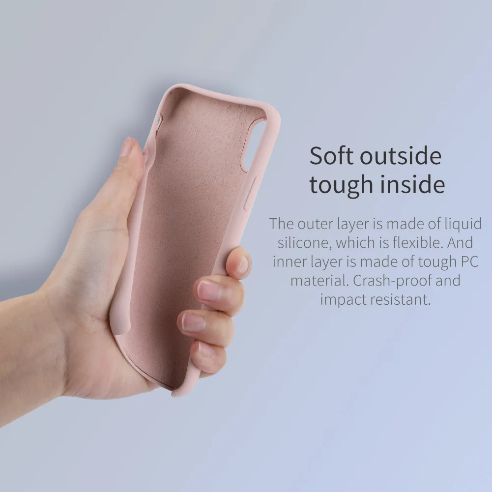 NILLKIN FLEX II жидкое силиконовый чехол для iPhone х Мягкий Гладкий силикон телефон