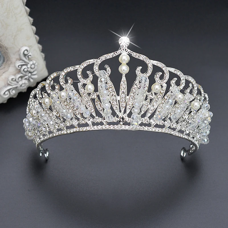 Модные искусственные бриллианты и короны со стразами свадебные аксессуары для