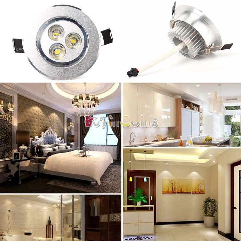 Dollarkey Economic for Benefit 3W 3 LED Recessed Ceiling Downlight Spotlight Lamp Bulb Light W Driver 85-265V rising stars | Лампы и
