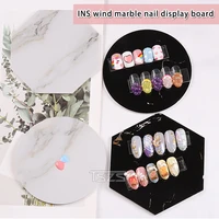 1pcslot ins wind marble nail art display board washable nail polish color palette
