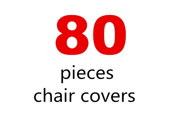 80pcs chair covers Большой размер 50 60 65 70 75 80 100 штук белые универсальные эластичные полиэфирные чехлы на стулья для свадебной вечеринки из спандекса - Цвет: 80pcs chair covers