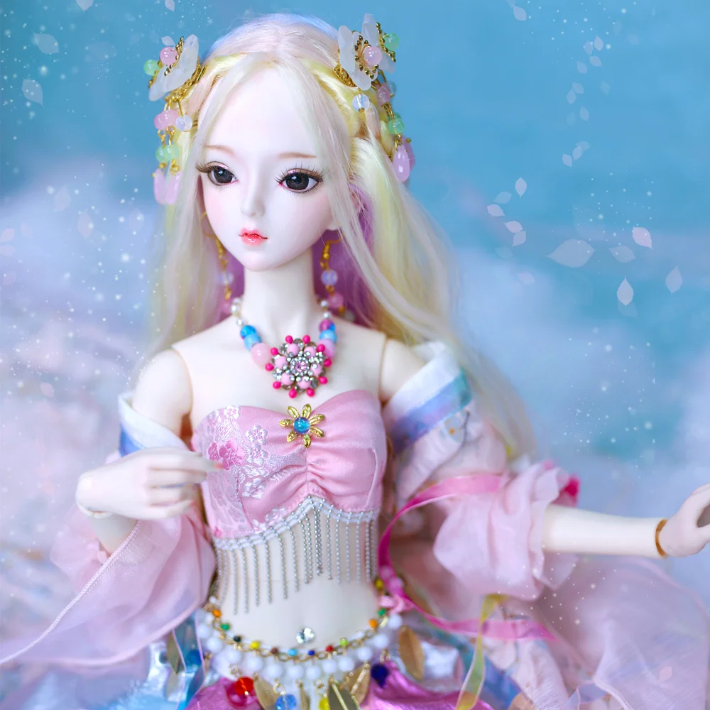 1/3 BJD кукла шарнирное тело из цветков персикового дерева с макияжа включает в себя