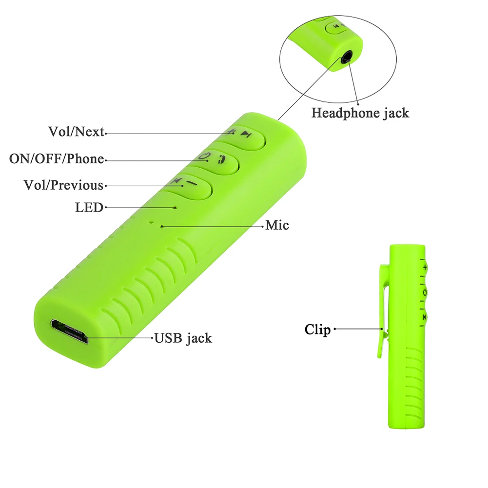 Спортивная Bluetooth 4 1 Гарнитура наушники приемник наушников беспроводной адаптер