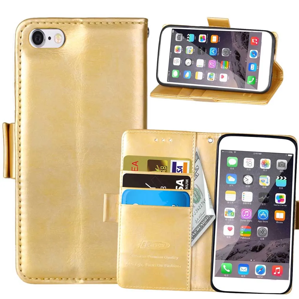 Флип кожаный чехол Стенд Роскошные человек женская мода кожи слот для карты бумажник Слоты Деньги Apple IPhone 5 5S
