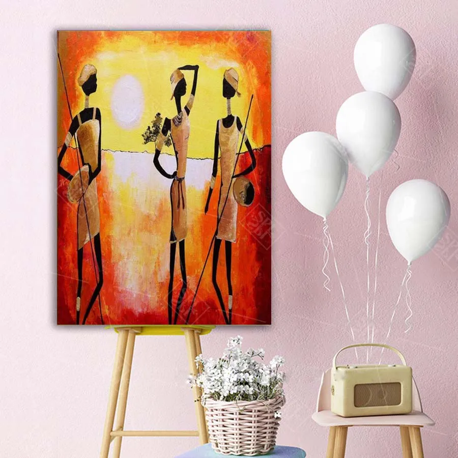 Vintage Wall Art Canvas Painting Abstract Home Decoration Poster African Woman For Living Room Decor Print Picture No Frame | Дом и сад