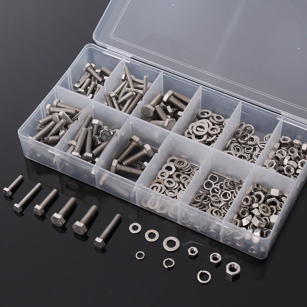 475 шт/уп метрические шайбы из нержавеющей стали гайки и болты набор винтов с