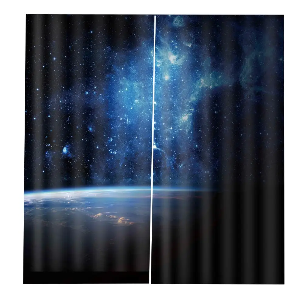 Высококачественные занавески 3d на заказ тканевые темно синие для спальни